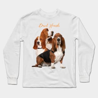 Basset Hound Composite Tee Design Long Sleeve T-Shirt